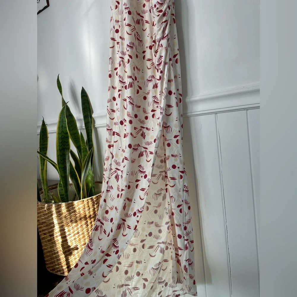 Free People Daria Open Back Front Slit Maxi Dress Size Small New E11